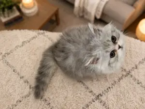 Persian Kitten ready to pounce