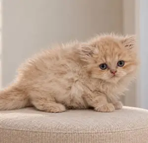 Sully Persian Kitten in Bedroom